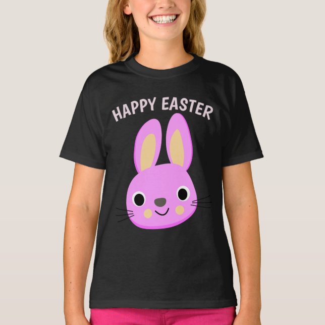 PINK BUNNY EASTER KIDS T - SHIRT (Vorderseite)