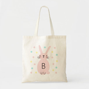 Pink Bunny Egg Jagd Personalisiert Tote Beutel Tragetasche