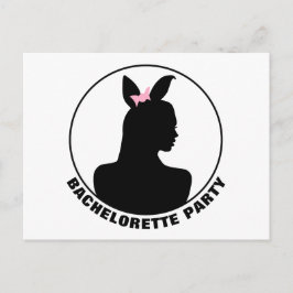 Pink Bunny Girl Junggeselinnen-Abschied Einladung
