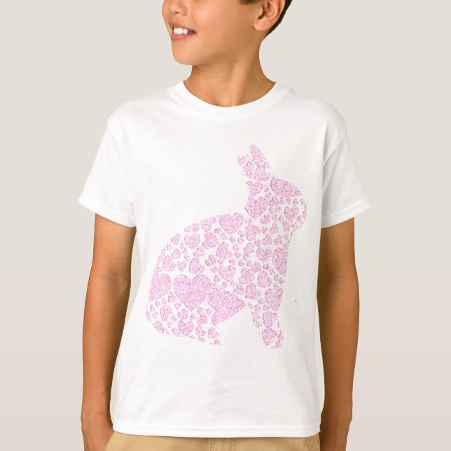 Pink Bunny Girls Shirt (Vorderseite)