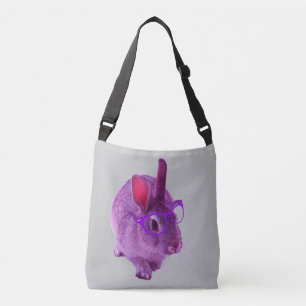 Pink Bunny in Sunnies Tragetaschen Mit Langen Trägern