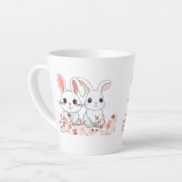 Pink Bunny Latte Tasse