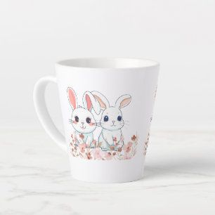 Pink Bunny Latte Tasse