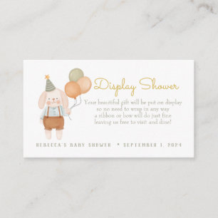 Pink Bunny mit Baloons Display Dusche Begleitkarte