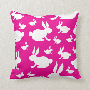 Pink-Bunny-Muster Kissen