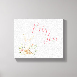 Pink Bunny Rabbit Animal Leinwanddruck