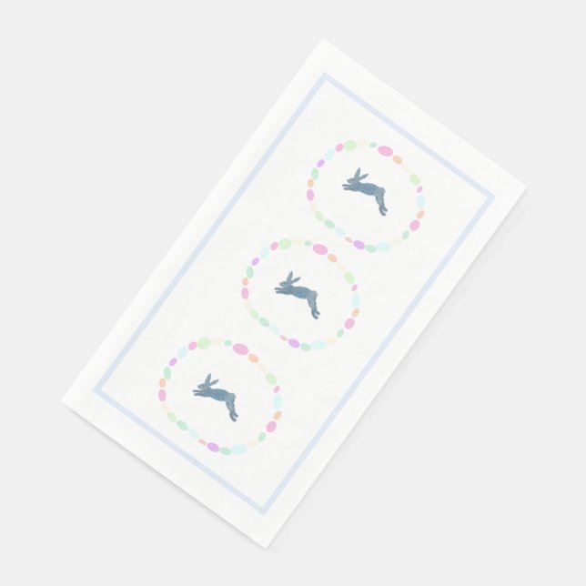 Pink Bunny Rabbit Egg Papierhandtücher Serviette (Ecke)