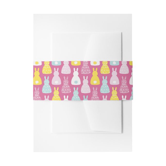 Pink Bunny Rabbit Einladungsbanderole (Vorderseite Beispiel)