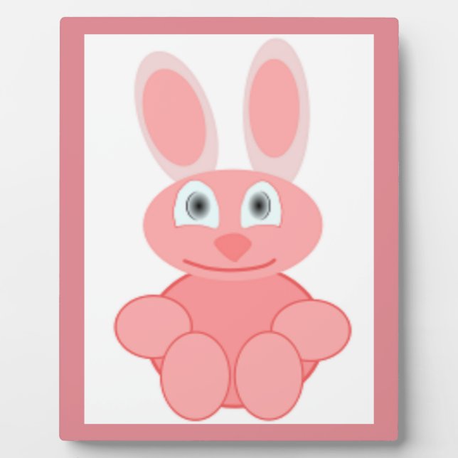 PINK BUNNY RABBIT FOTOPLATTE (Vorderseite)