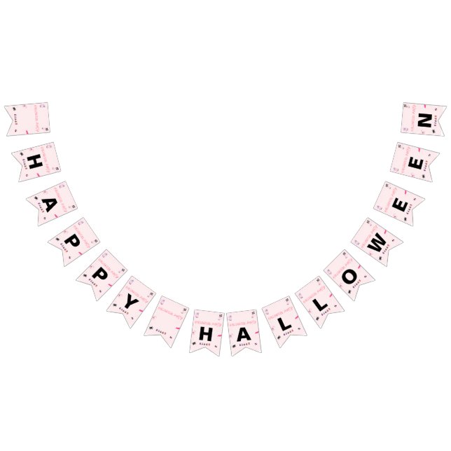Pink Bunting Halloween Wimpelkette (Alle)