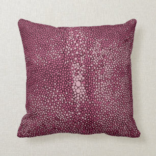 Pink & Burgundy Shagreen Kissen