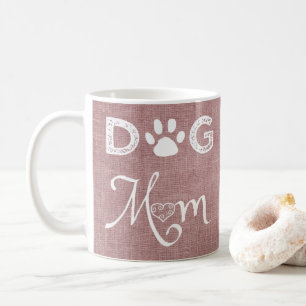 Pink Burlap Hund Mama Kaffee Tasse