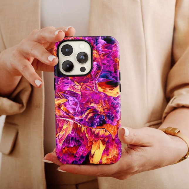 Pink Burst Abstrakt | iPhone 14 Case-Mate Hülle (Von Creator hochgeladen)