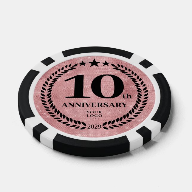 Pink Business 10. Jubiläum Pokerchips (Einzeln)