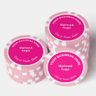 Pink Business Brand auf Poker Chips