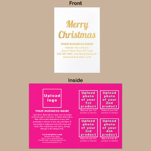 Pink Business Brand on Christmas Foil Card Folienkarte