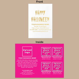 Pink Business Brand on Halloween Foil Card Folienkarte