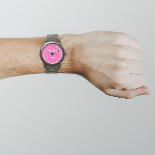 Pink Business Brand on Men Watch Armbanduhr
