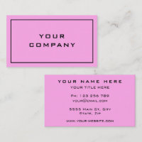 Pink Business Card Ihr eigenes Design - Farben aus