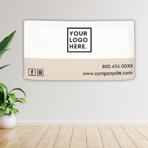 Pink Business Logo Social Media Event Vinyl Banner