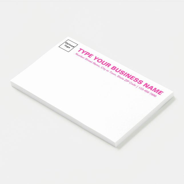 Pink Business Schriftart White Large Beitrag Post-it Klebezettel (angewinkelt)