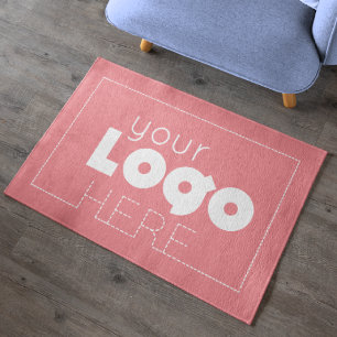 Pink Business Welcome Mat Company Logo Doormat Fußmatte