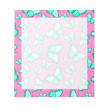 Pink Butterfets Notepad