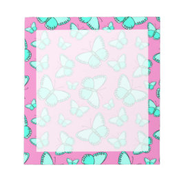 Pink Butterfets Notepad Notizblock