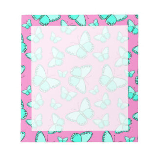 Pink Butterfets Notepad Notizblock