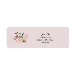 Pink Butterfly Address Labels