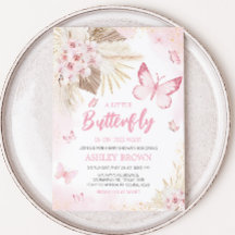 Pink Butterfly Babydusche