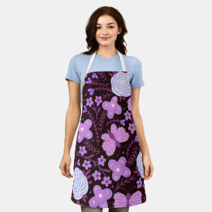 Pink Butterfly-Blume Schürze