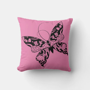 Pink Butterfly - CYO - Kinder Plush Pillow Kissen