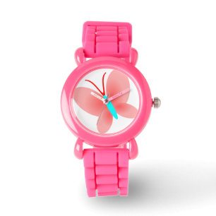 Pink Butterfly Design Armbanduhr