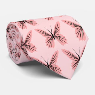 Pink Butterfly Design Krawatte