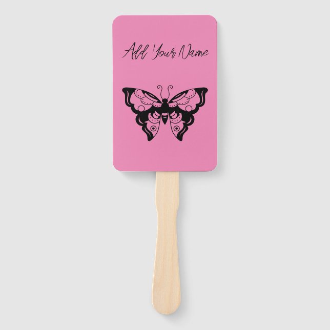Pink Butterfly - Erstellen Sie Ihren eigenen (CYO) Fächer (Vorderseite)