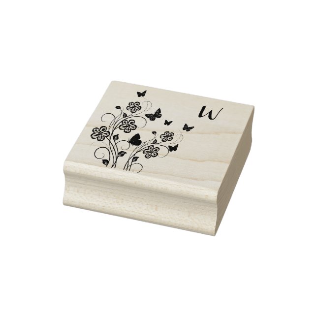 Pink Butterfly Garden Personalisiert Gummistempel (Stempel)