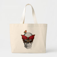 Pink Butterfly Mask Skull