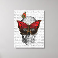 Pink Butterfly Mask Skull
