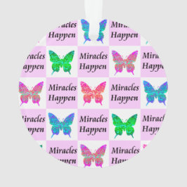 PINK BUTTERFLY MIRACLES GESCHAFFEN ORNAMENT