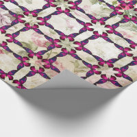 Pink Butterfly Pattern auf Shabby Vintage Rose