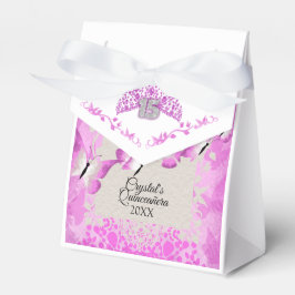 Pink Butterfly Quinceanera Gefälligkeitsbox Geschenkschachtel