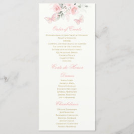 Pink Butterfly Quinceañera Programm