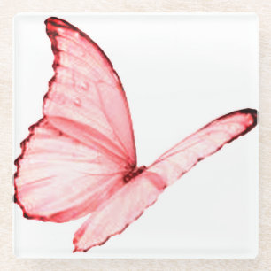 Pink Butterfly Untersetzer