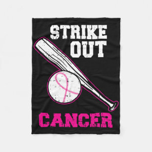 Pink Bysebyll Strip out Cool Breast Cancer Awaren Fleecedecke