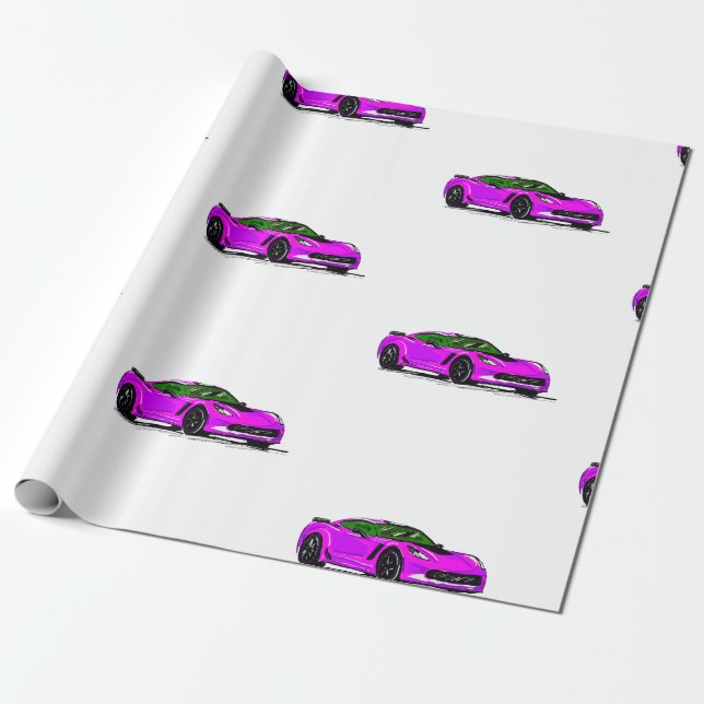 Pink C7 Corvette Packpapier (Ungerollt)