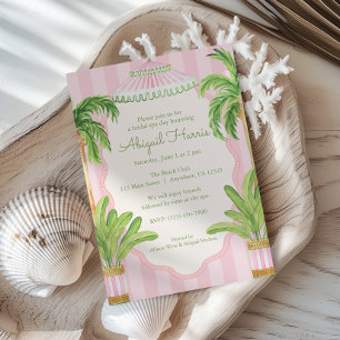 Pink Cabana Streifen Palm Beach Einladung