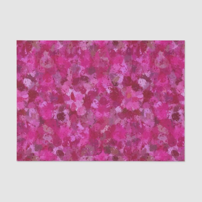 Pink Cabbage Rose Tissue Paper Seidenpapier (Vorderseite)