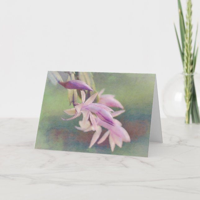 Pink Cactus Blume Art Note Card Karte (Vorderseite)