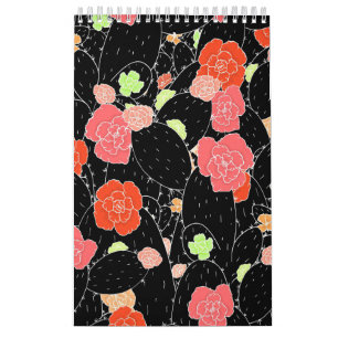 Pink Cactus Blume Sketch Kalender